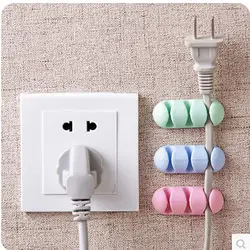 Organizador de Clip de alambre autoadhesivo, 2 piezas, para soporte de Cable de oficina