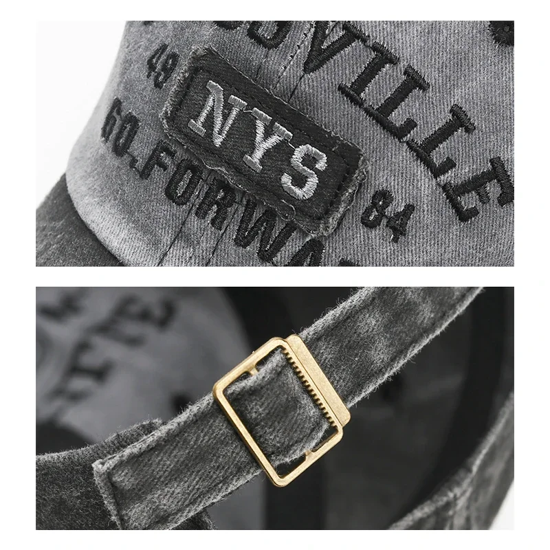 Baseball Caps Washed Old Letter Embroidered Caps Outdoor Fashion Personality Street Sun Visor Baseball Cap