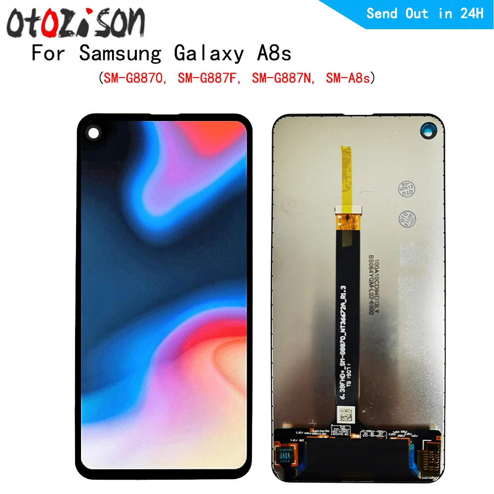 

6.4" Screen For Samsung Galaxy A8S SM-G8870, SM-G887F, SM-G887N LCD Display Screen Touch Panel Digitizer With Frame Assembly