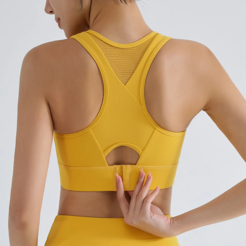 

New Gym Bra High-Intensity Sports Bra Workout Tops For Women Beauty Back Push Up Adjustable running Yoga Bra Fitness Sports Vest