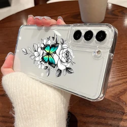 Elegant Butterfly Flower Phone Case - Artistic Design with Durable Protection - Galaxy S23 Ultra (A793)