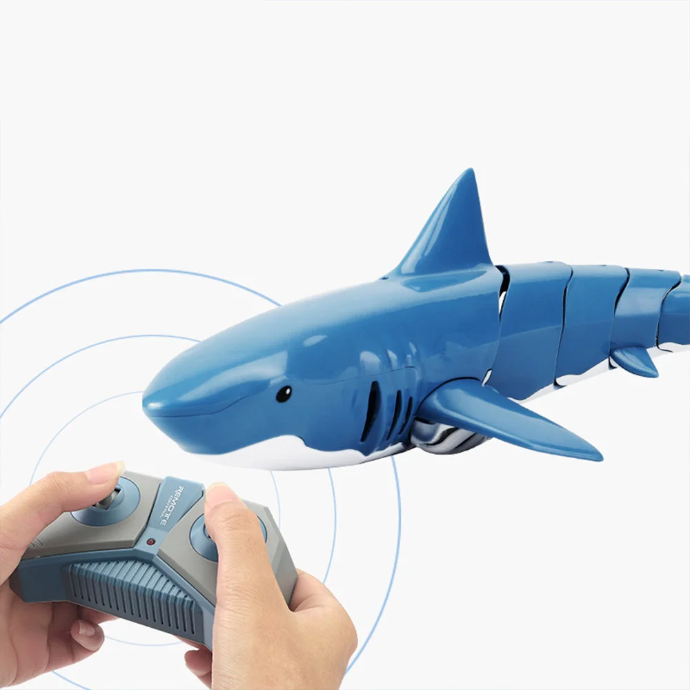 Remote Control Fish Toys New Remote Control Shark Rechargeable Bionic Electric Machine Fish Simulation Swing Fish Summer Children Play Water Toys
