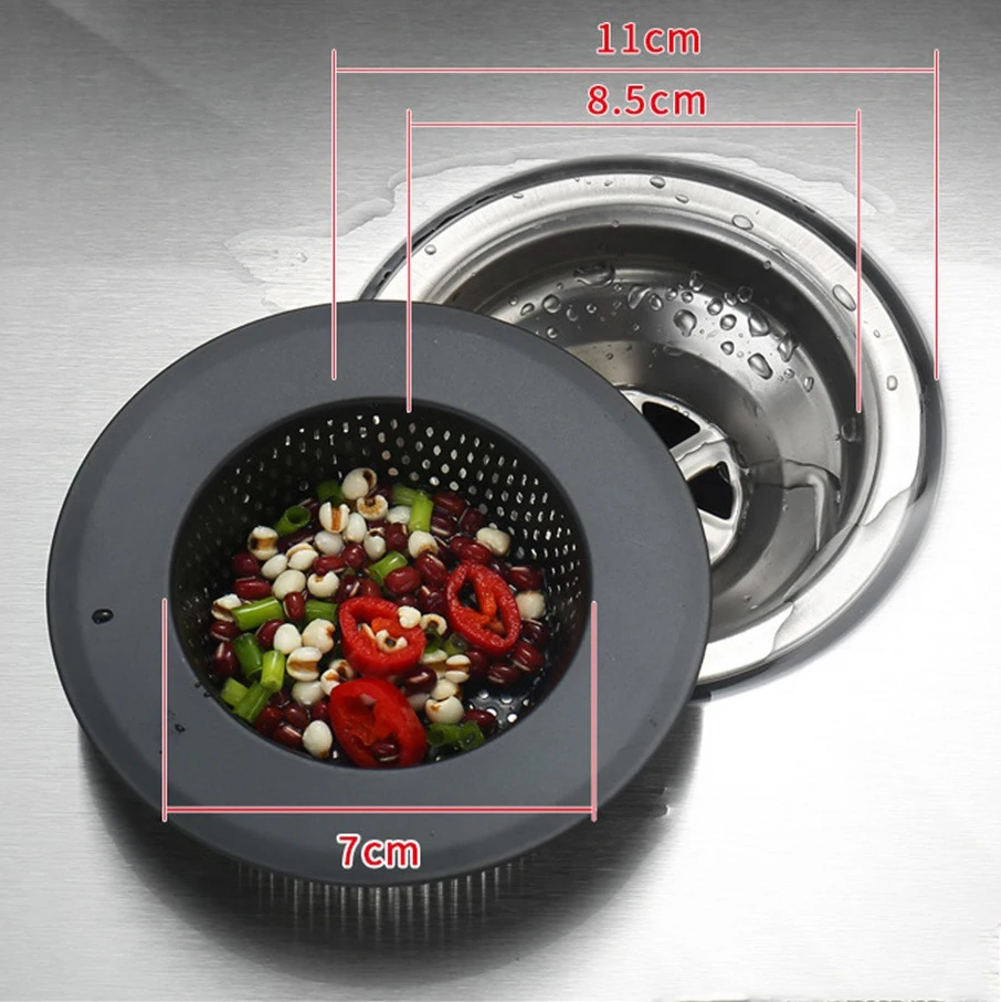Sink Strainer For Kitchen Stainless Steel Sink Drain Stopper Mesh Drain Filter Kitchen Funnel Accessories