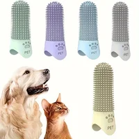 Brosse à dents pour chien en silicone souple 360 °   Brosse à dents à doigts pour chiens et chats, outil de nettoyage des dents Durable pour animaux de compagnie, pour toutes les races 1