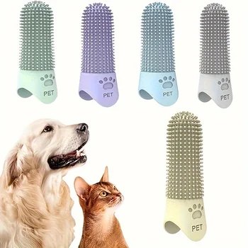 360° Silicone Dog Finger Toothbrush 1