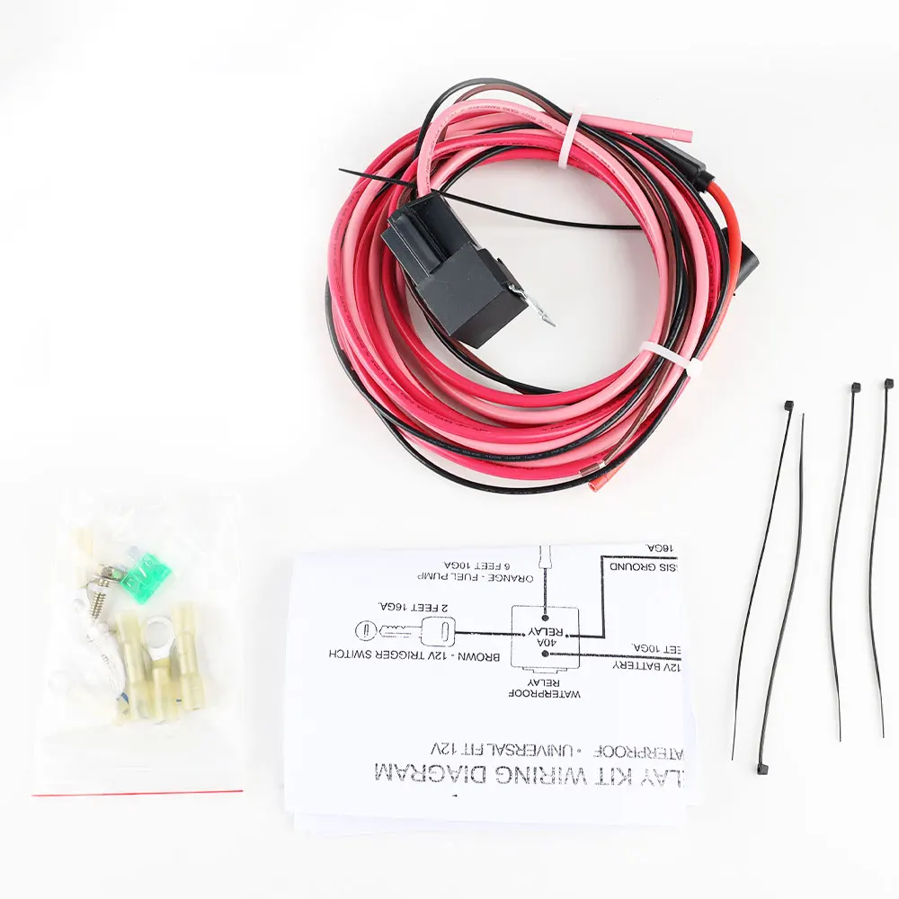 Electric Fuel Pump Relay Kit Fuel Pump Wiring Harness Kit Universal Fit 12V System P/N 30247