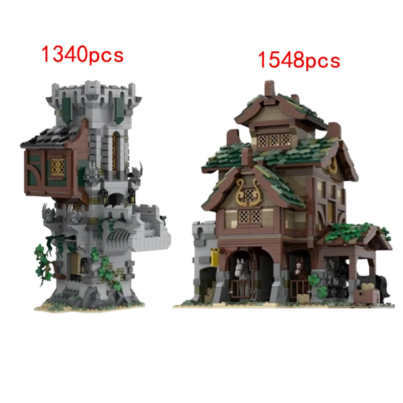 

Spot MOC-83831 Medieval Castle Guard Tower 80710 Small Particle Assembled Building Block Building Model Toy Set