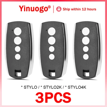 STYLO2K STYLO4K STYLO 리모컨 차고 문짝 오프너, STYLO 2K 4K 게이트 리모컨 호환, 433.92MHz, 3 개