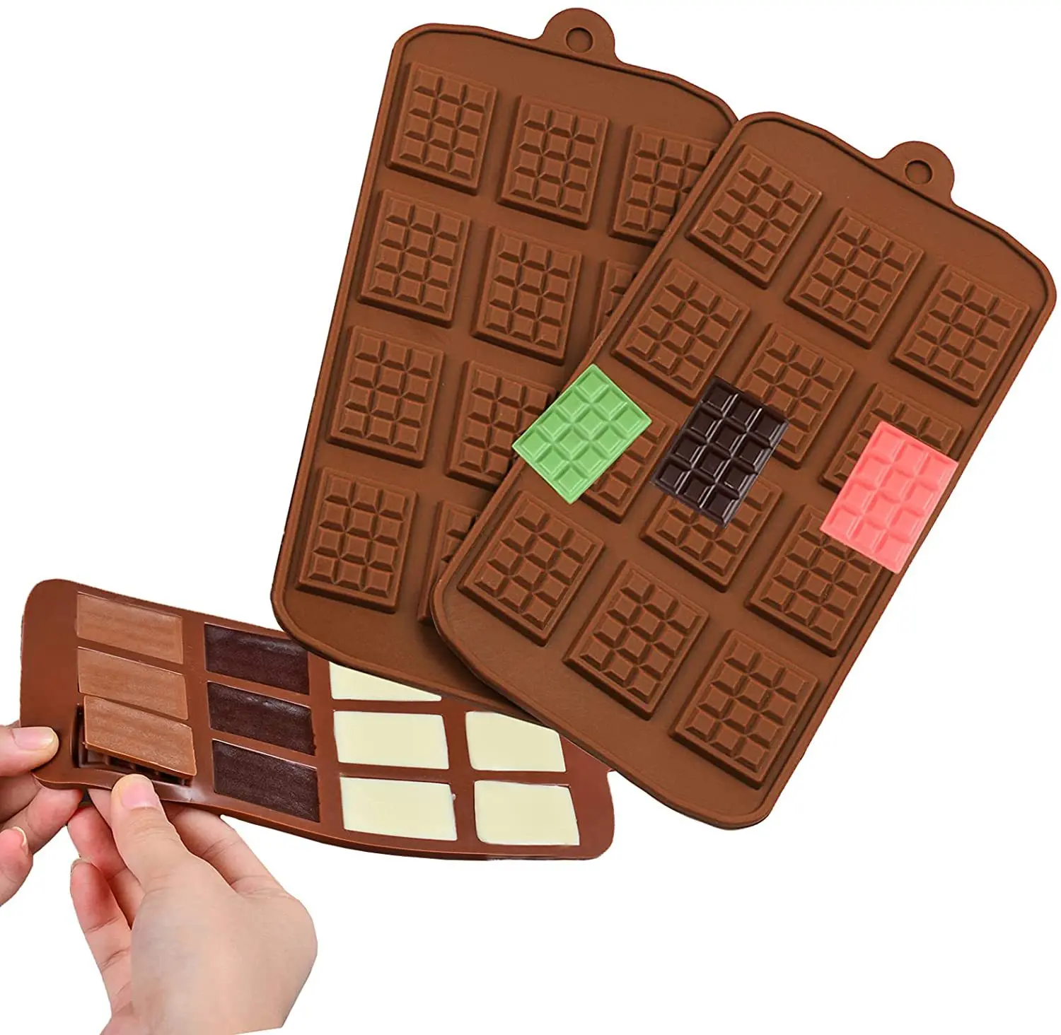 Chocolate Silicone Mold for Waffles, Candy, Cake, Biscuit, Candle, and Soap Making - Kitchen Baking Tool