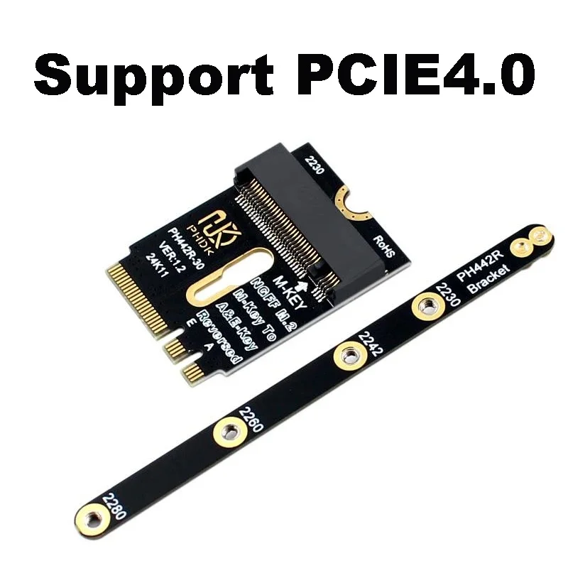 ミニPC M.2 A/Eキー NVMe SSDアダプター キャリパー WiFiスロット