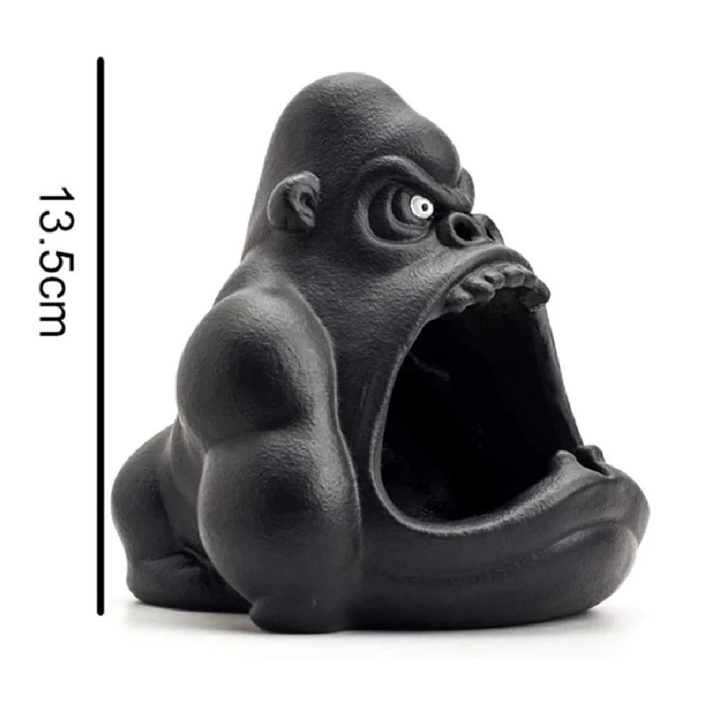Creative Ceramic Cartoon Gorilla Orangutan Ashtray Anti-flying Ash Home Ornament Accessories Decoration cigarettes ashtray,ceramic ashtray