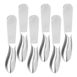 Leeseph Stainless Steel Spreader Knife Set for Cheese, Butter, and Spreads (Set of 6)