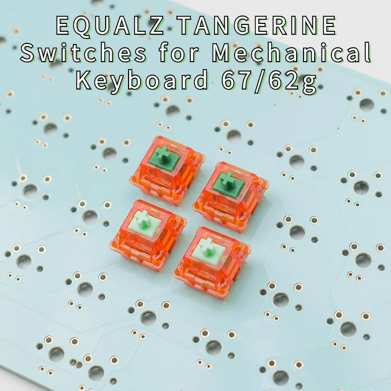 Equalz Tangerine Switches For Mechanical Keyboard 67/62g Tactile
