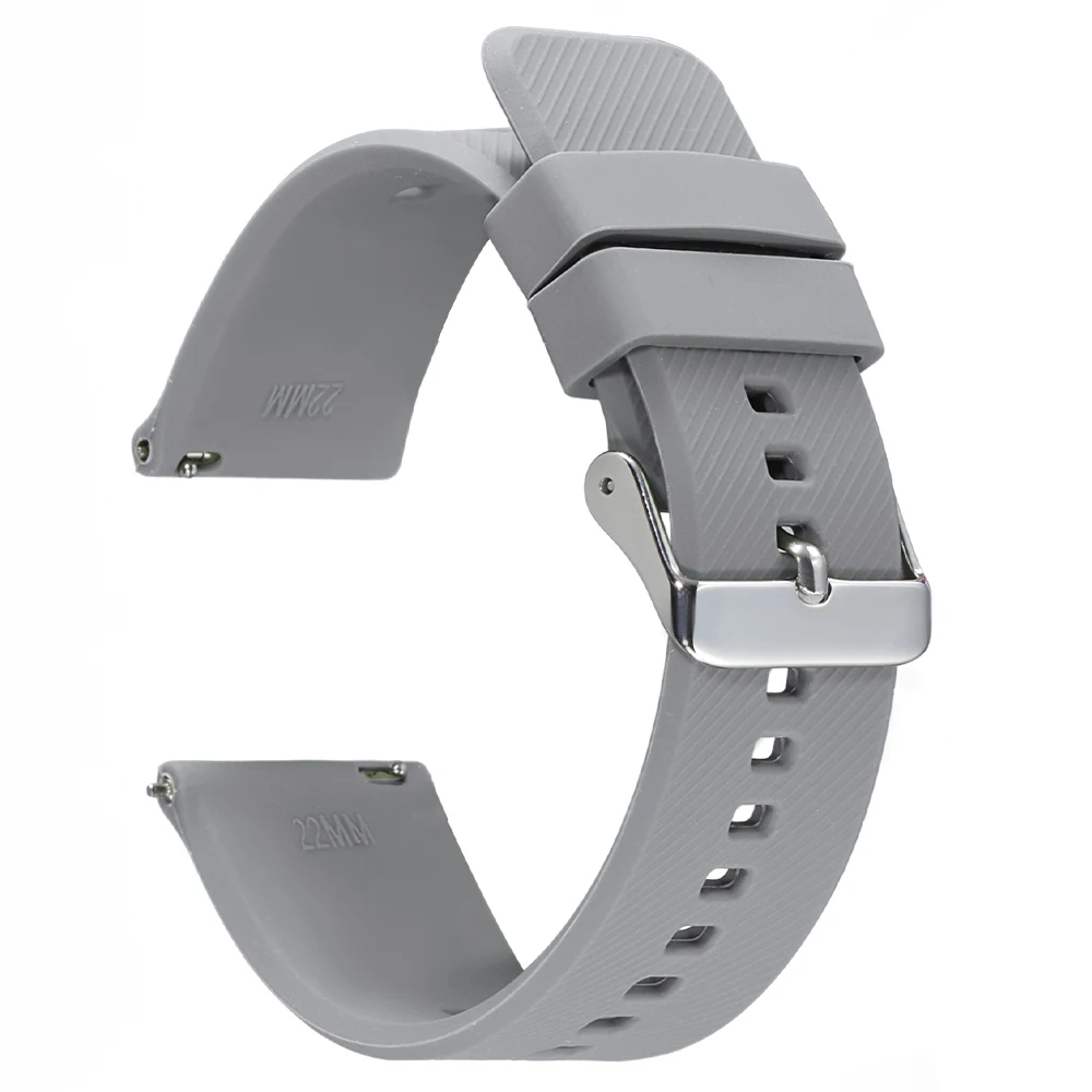 Versatile Silicone Quick Release Watch Strap - Soft Rubber Bracelet, 18-20mm