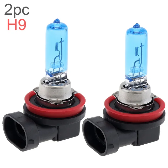 Bombilla halógena de xenón para faro delantero de coche, luz blanca antiniebla, 12V, H1, H3 H /H7, H8, H9, H10, H11, H12, H15, 9005, 9012, 1555W, 6000K, 2 piezas|Bombillas (halógenas) de