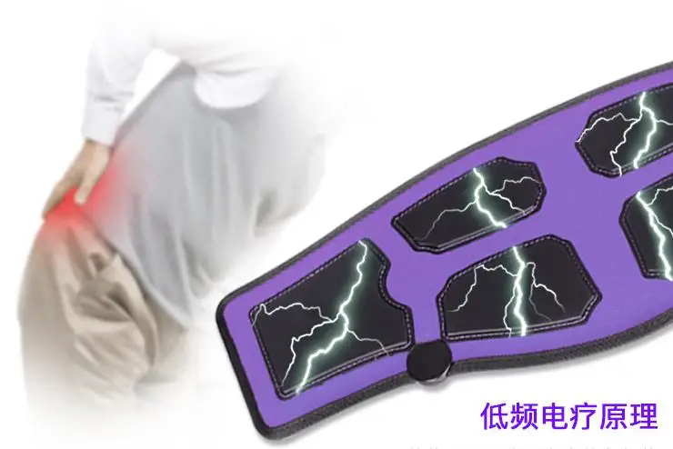 slimming massage belt heat electric pulses tone abdominal muscle stimulator EMS acupuncture tens physiotherapy