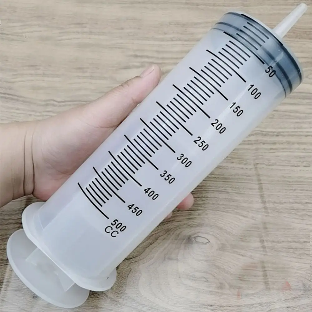 

500ml Large Syringe, Plastic Syringe for Scientific Labs, Watering, Refilling (Individual Wrap) Big Syringe Large Capacity Pump