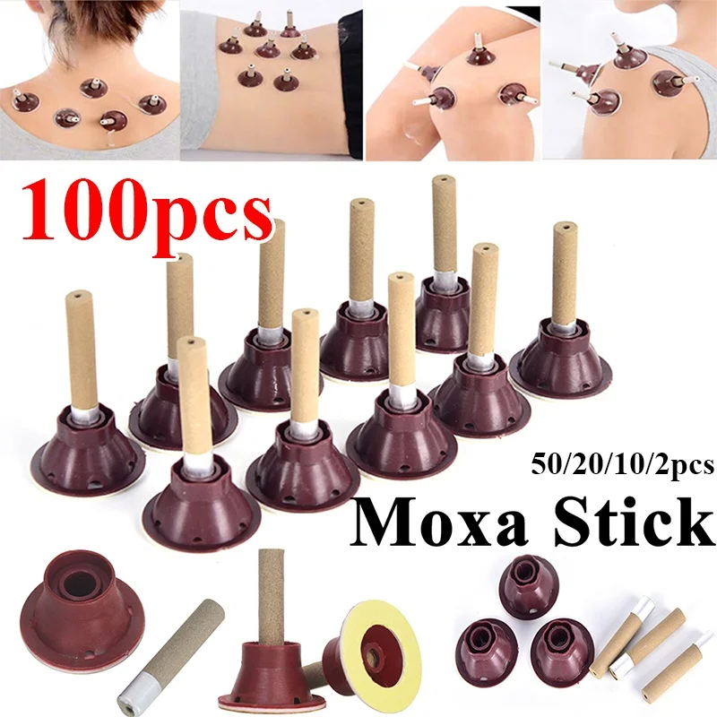 

100Pcs Mugwort Acupuncture Points Massage Health Tools Sticker Self-adhesive Tube Moxa Patch Pain Relief Relax Body Massager