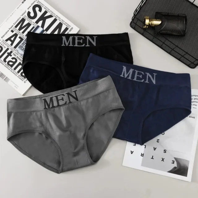 Comfortable Men's Cotton Briefs Jockstrap Sexy Underwear 1/3/4PCS Set - Image 2