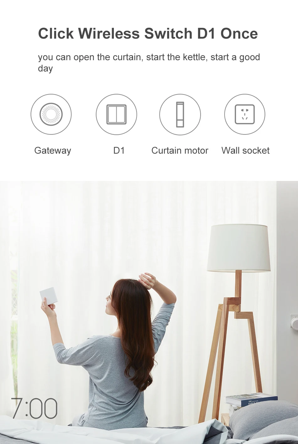 Wall Switch D1 Zigbee Smart Wireless Key Light Button Wifi Remote Control Switc