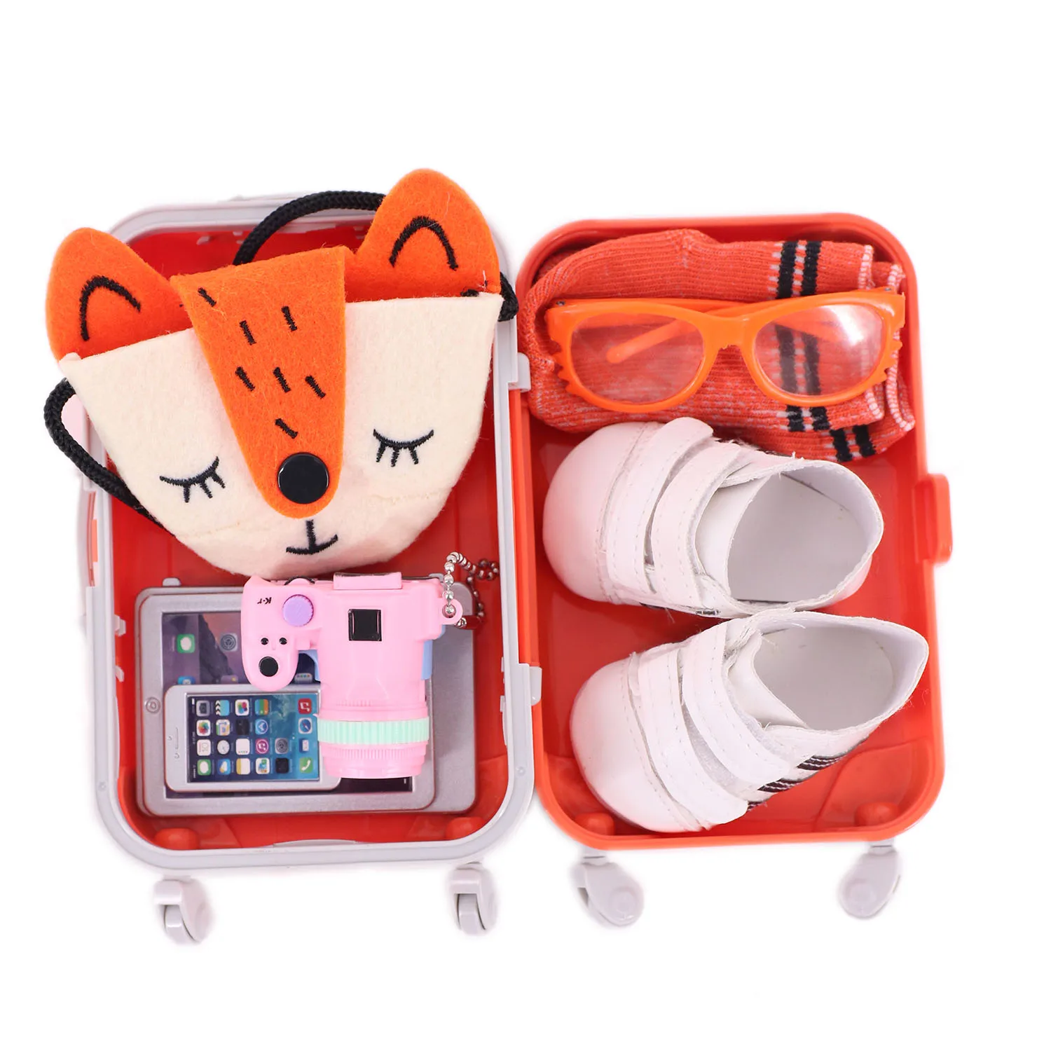 Baby Doll Clothes Shoes Suitcase Accessories Fits 18 Inch American&43Cm Baby  Doll Our Generation Toy For Kid DIY Gifts - 4