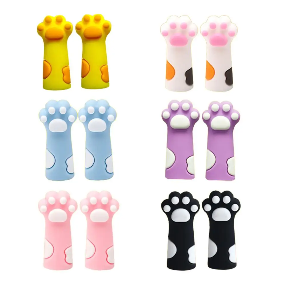 Description Picture 5 of item6/12pcs Cat Claw Knitted Stopper Needle Stoppers For Beginners Knitting Craft Silicone Needles Point Protector Sewing Acces V9S3