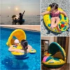 Baby Swimming Pool Float Infant Inflatable Floating Ring Kids Accessories Sunshade Baby And Mother Swim Trainer Toy Kids 1-6Y 4