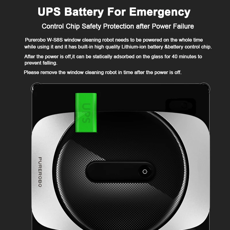 Purerobo W-S8S window cleaning robot with APP vacuum cleaner window cleaning robot window cleaner electric glass for home 6