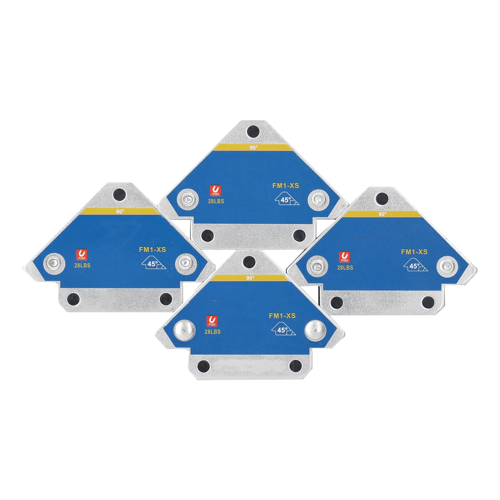 4pcs Welding Positioner magnetic welding holders welding accessories clamp magnetic welding fixer 45&deg; 90&deg; 135&deg; Multi-angle Magnet for Welding