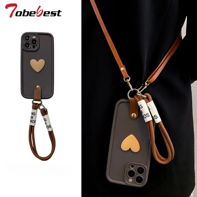Silicone Crossbody Lanyard Wrist Strap Phone Case with Enhanced Protection