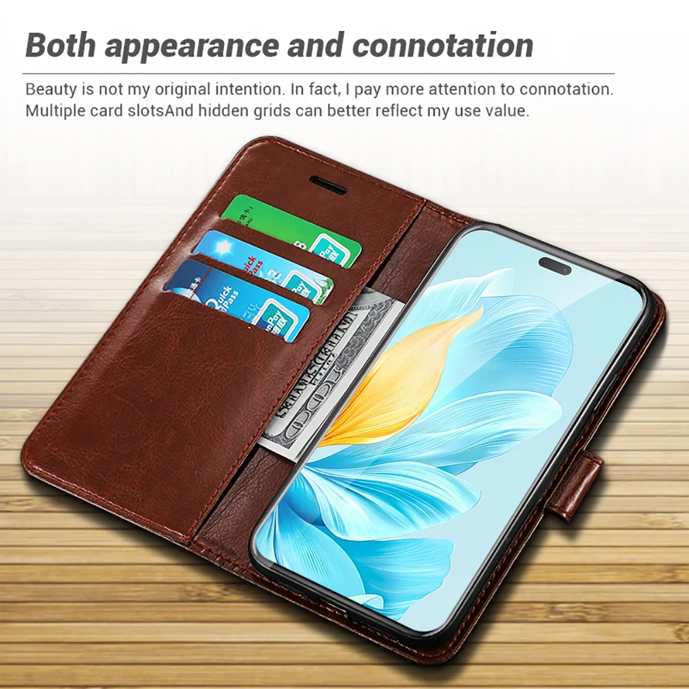 Honar 200 라이트 케이스 가죽 플립 지갑 스탠드 Coque For Honor 200 Pro Lite Honor200Lite 200Pro 5G 쉘 마그네틱 폰 커버