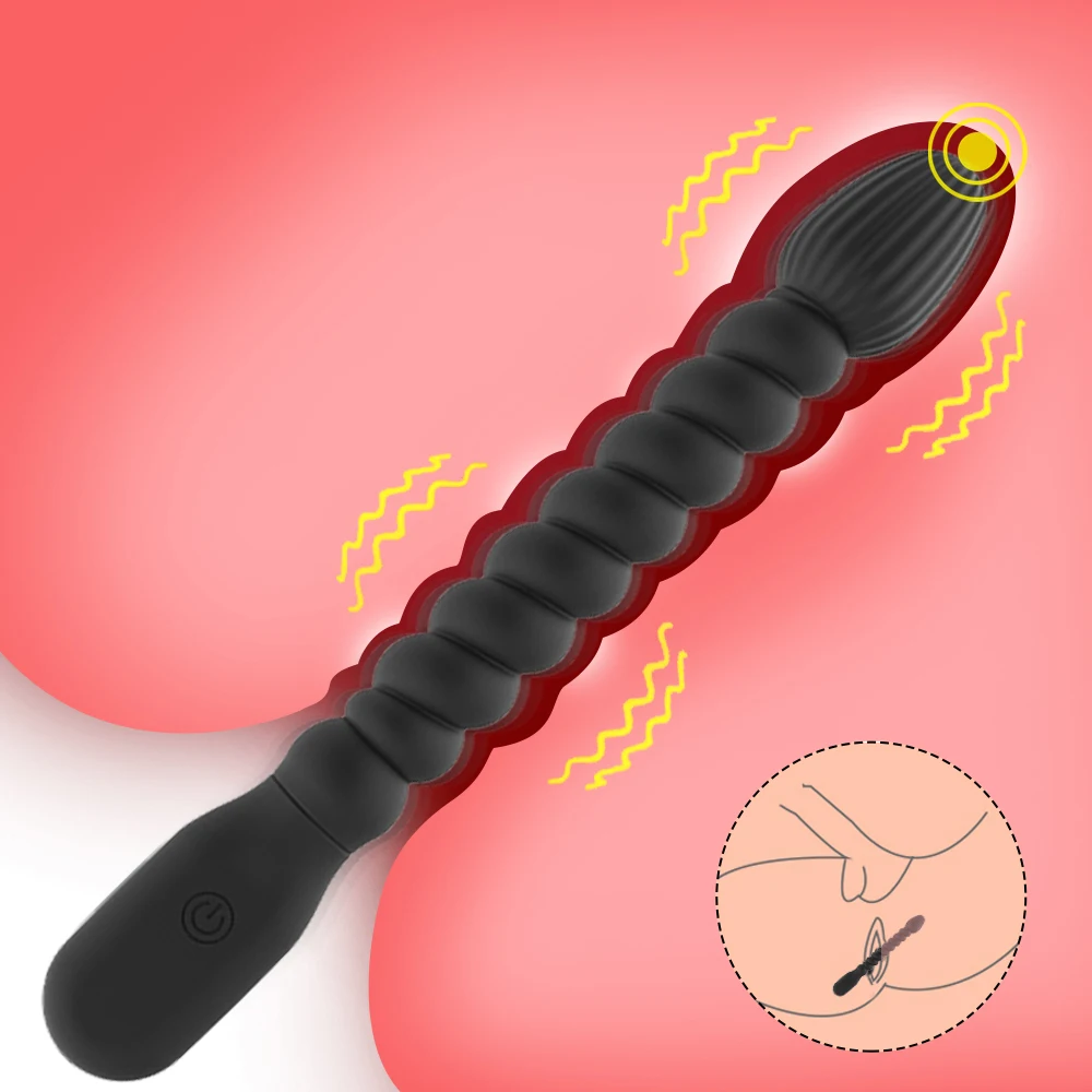 2023 new Vibrators Anal Beads 10 Speeds Female for Women Soft Butt Plug Stimulator Vibrating Gay Sex Toys for Men A_voghion.com