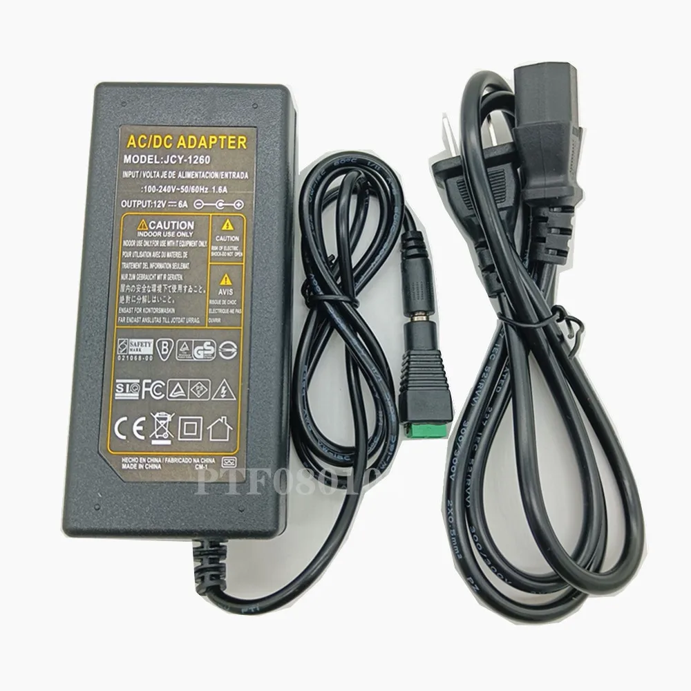 AC 100V - 240V to DC 12V 1A 2A 3A 5A 6A 8A lighting transformers Power Supply Adapter Converter Charger For LED Strip light yc668 30w 3a ac 100v 240v to multi voltage 3v 4 5v 6v 7 5v 9v 12v dc power adjustable converter adapter universal charger