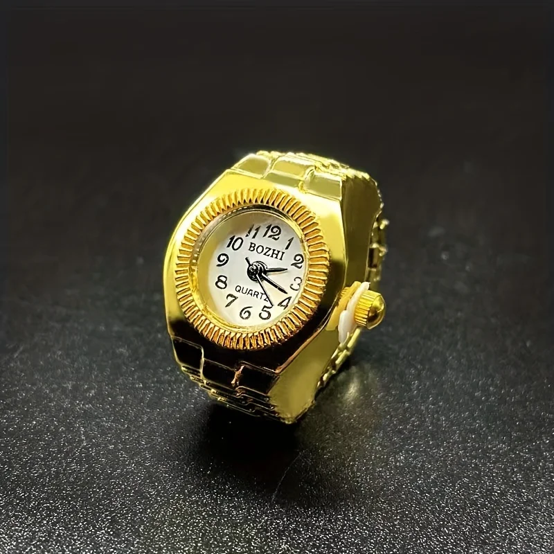 1PC Fashion Trend Watchable Time Personalized Ring Watch Versatile Fashion Popular Ring Watch Round Finger Watch Mini 4