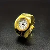 1PC Fashion Trend Watchable Time Personalized Ring Watch Versatile Fashion Popular Ring Watch Round Finger Watch Mini 4