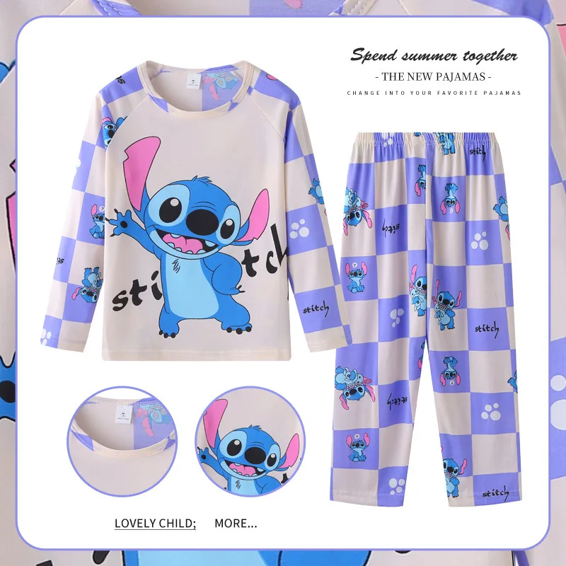 Pijamas MINISO Disney para niños, conjuntos de pijamas de manga larga, princesa Frozen Elsa Winnie the Pooh, ropa para niños, Pijamas para niñas pequeñas - Imagen 3