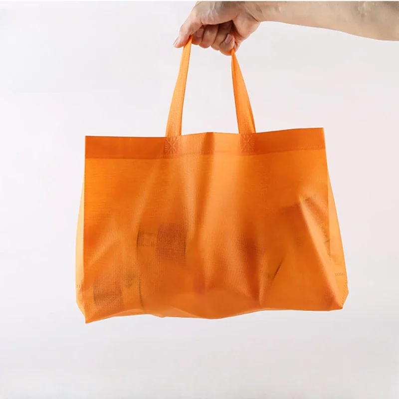 50pcs Non-woven Fabric Handbag Colour Blank Strong Portable Transverse Vertical Version Clothing Shopping Bags Gift Packing Bag 2