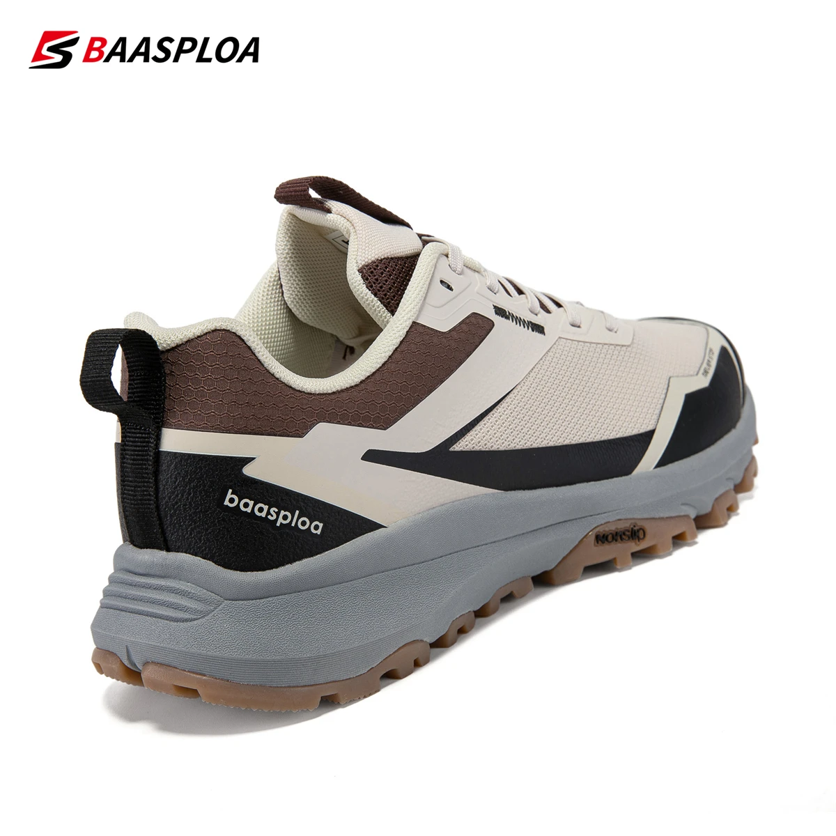 Baasploa Men Hiking Shoes Fashion Lightweight Outdoor Sneakers Breathable for Men Anti-Skid Wear-Resistant