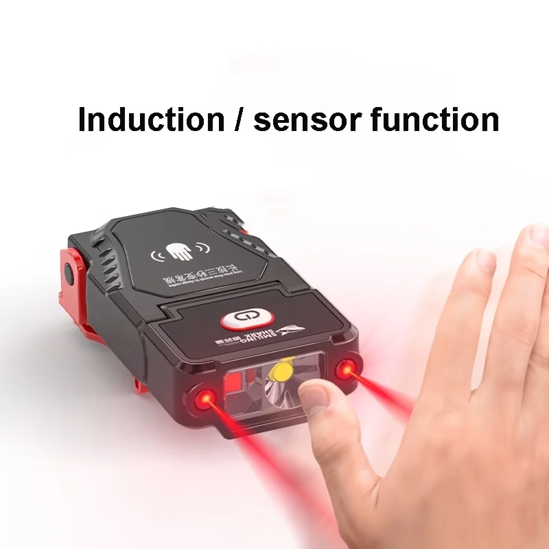 Super Bright USB Rechargeable LED Sensor Clip-On Baseball Cap Light Hat Flashlight Adjustable Angle Fishing Camping Headlamp