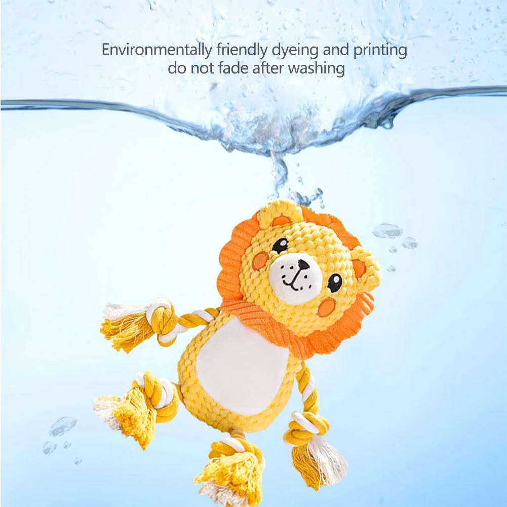 Dog Plush Toy for Aggressive Chewers Indestructible Squeaky Toy Cotton Crinkle Paper Stuffed Durable Chewing Toy for Large Dogs