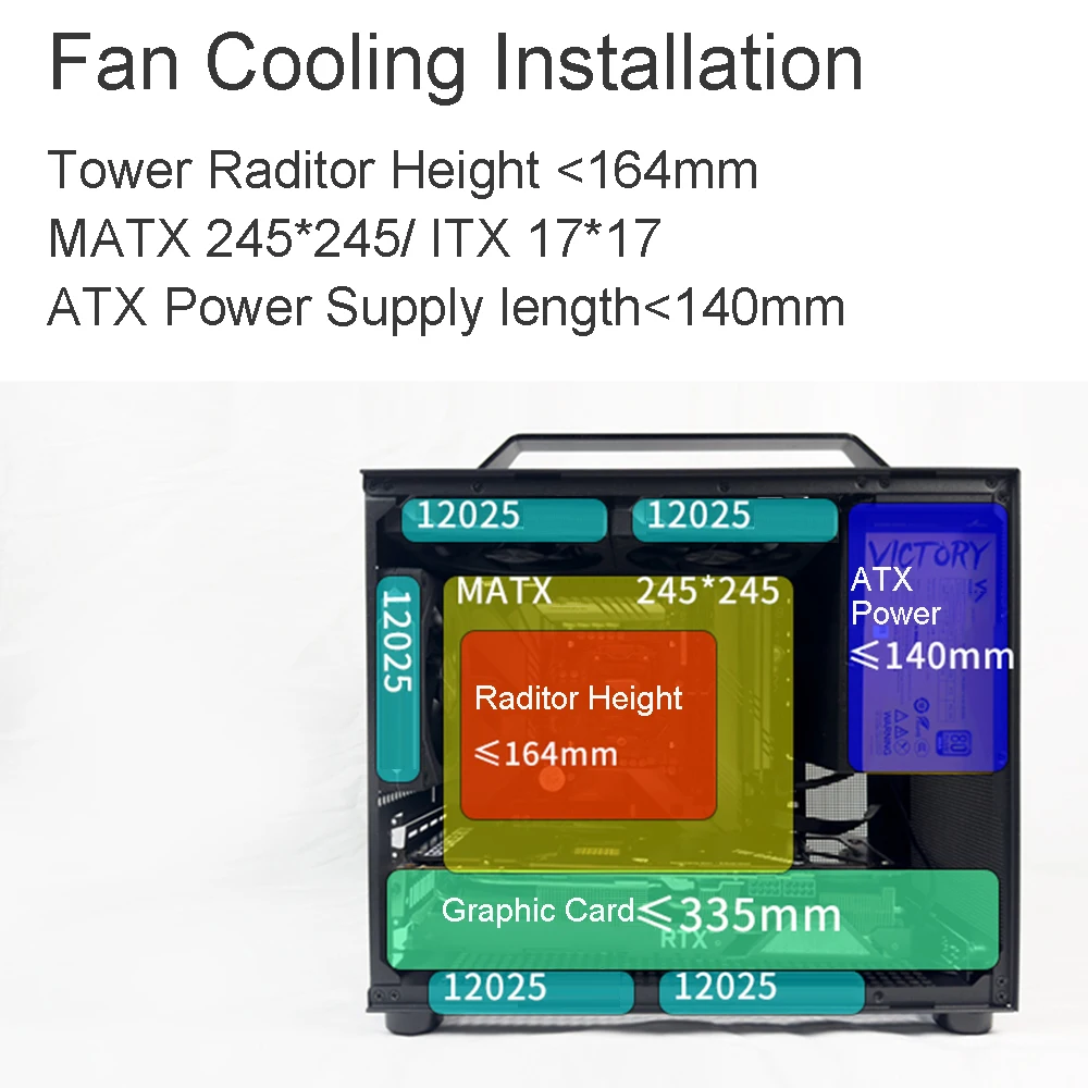 MATX PC 케이스 게이머 캐비닛 케이스, PC DIY 게이밍 컴퓨터 케이스, PC 캐비닛 휴대용 케이스, 방진 메쉬 데스크탑 섀시, 18.3L