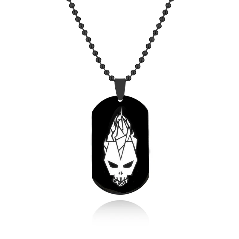 Halo Accessories Around The Game Are Fashionable Simple Cool Soldier Totem Stainless Steel Necklace Men's Gift