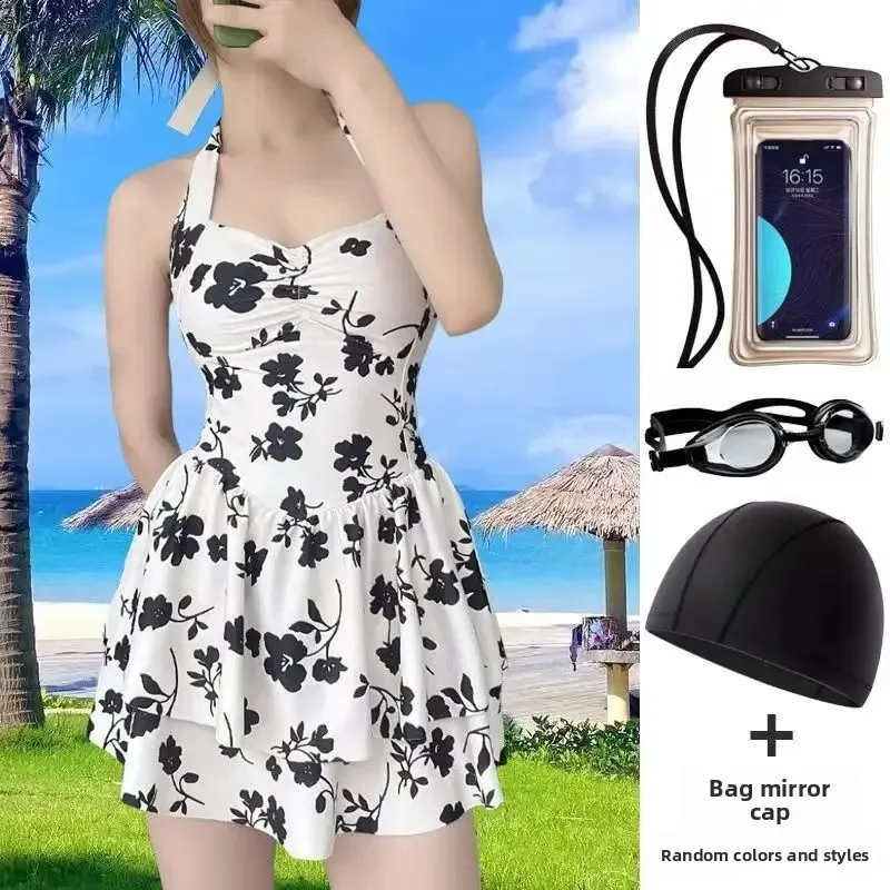 8336 white color + swimming cap + mobile phone bag + swimming goggles