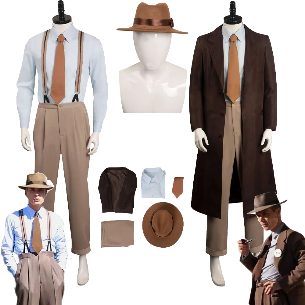 

J Robert OppenHeimer Cosplay Uniform 2023 Movie Physicist Adult Men Costume Fantasia Role Play Outfit Halloween Disguise Suit