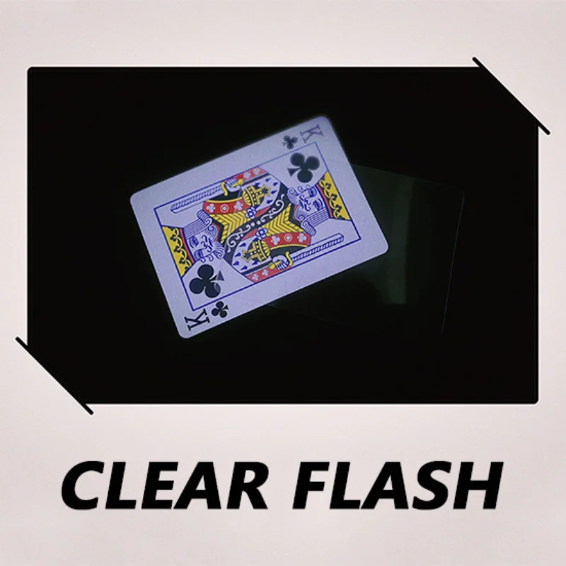 

Clear Flash Card Magic Tricks Illusions Gimmick Magic Props Magie Professionnelle Transparent Card Becomes A Playing Card Visual