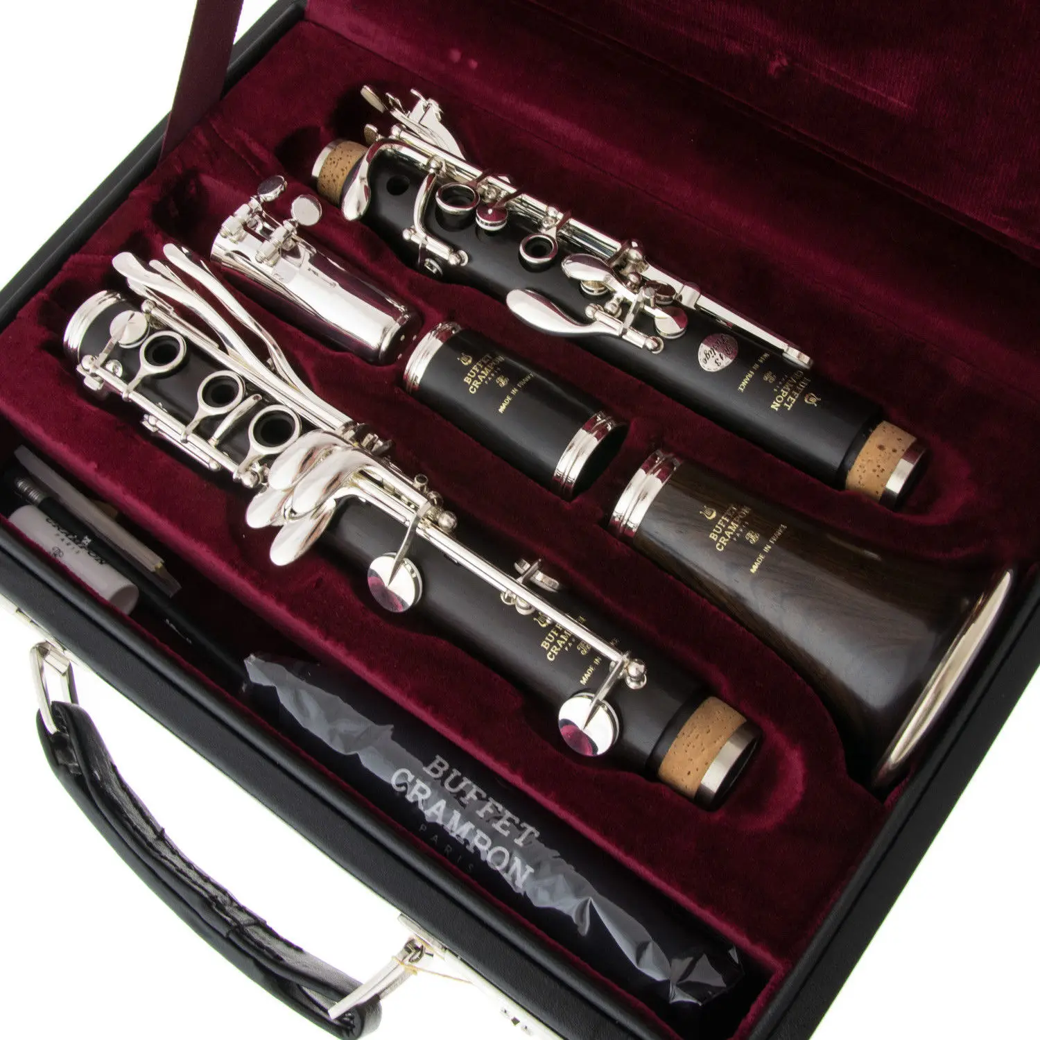 De Xin Professional Bb Clarinet R13 Ebony Wood Clarinets Nickel Silver Key Musical Instruments Case Mouthpiece Reeds