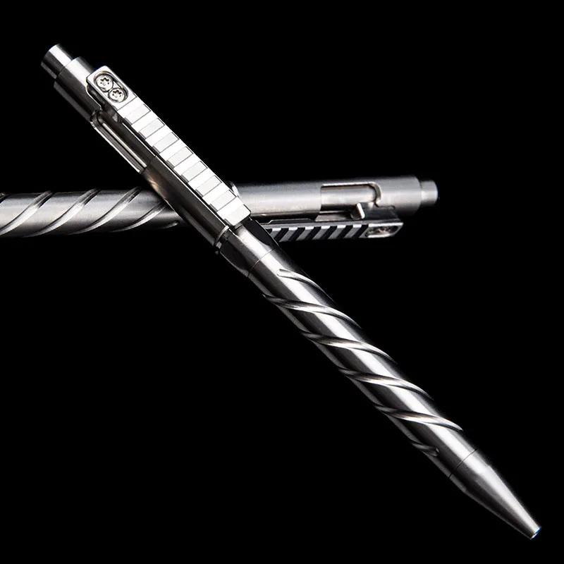

1PC Titanium Alloy Tactical Pen Business Signature Pen Neutral Pen Gun Bolt Pen Pressed Pen EDC Tool G2 Refill