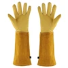 1 Pair Gardening Rose Pruning Gauntlet Heavy Duty Gloves Thorn Proof Long Sleeve Work Welding Garden Gloves