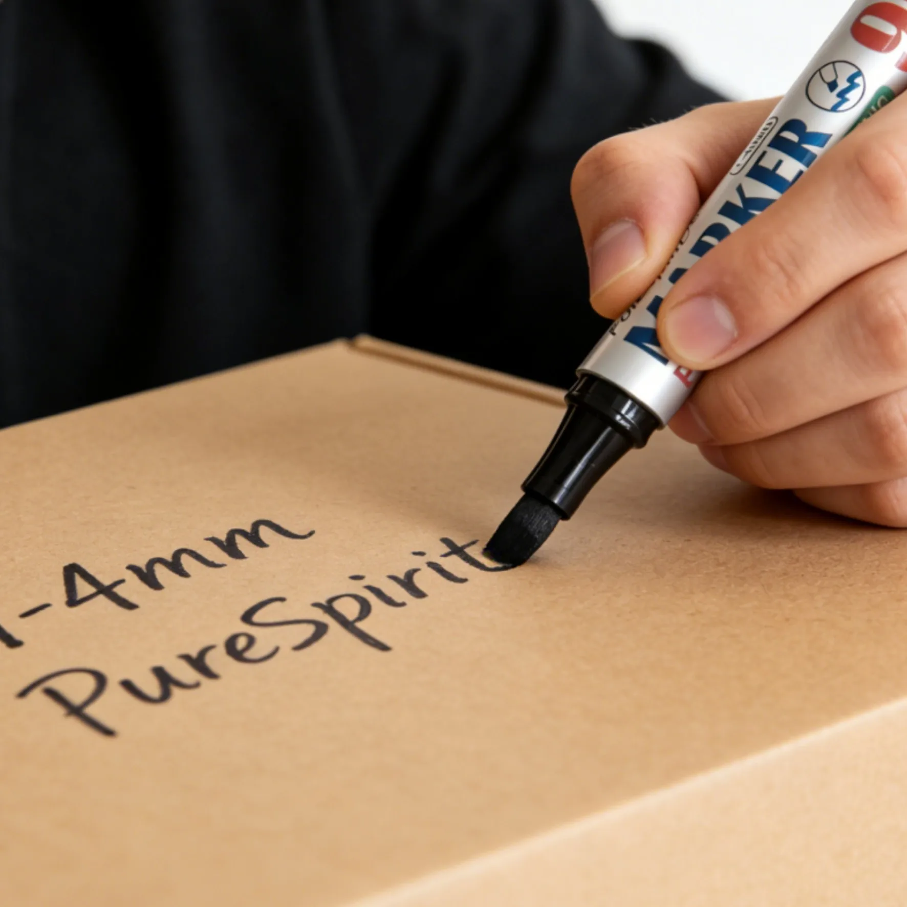 10개입 와이드 팁 영구 마커, 1-4mm 조절 가능한 선 굵기, 무독성 유성 잉크, 굵은 글씨 방수 마커 (사무용 및 DIY 공예용)