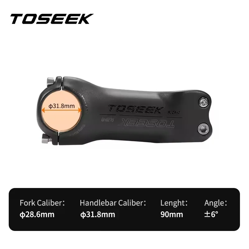 TOSEEK K04 Carbon Bike Stem MTB Road Mountain Bicycle Stem 31.8mm Handlebar Stem